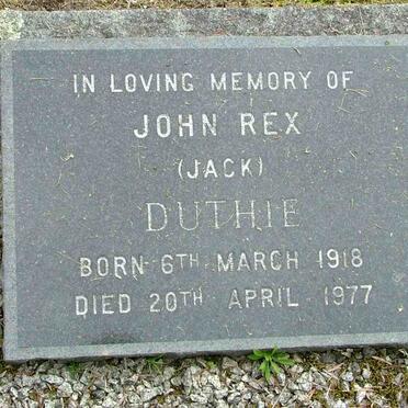 DUTHIE John Rex 1918-1977