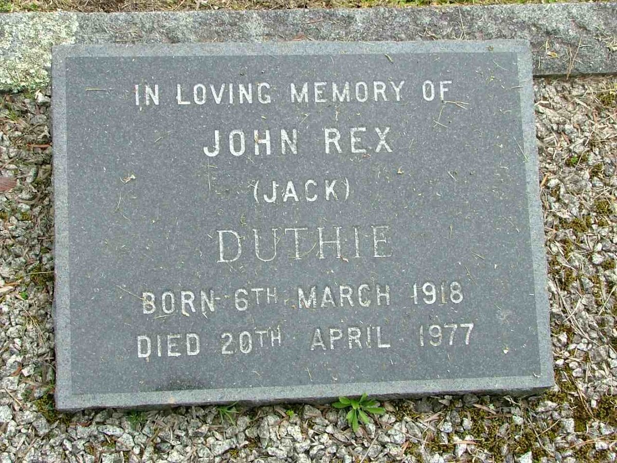 DUTHIE John Rex 1918-1977