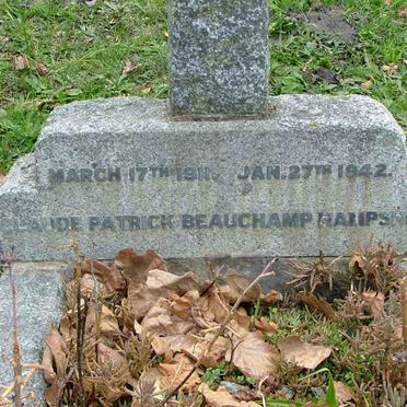 HAMPSHIRE Claude Patrick Beauchamp 1911-1942