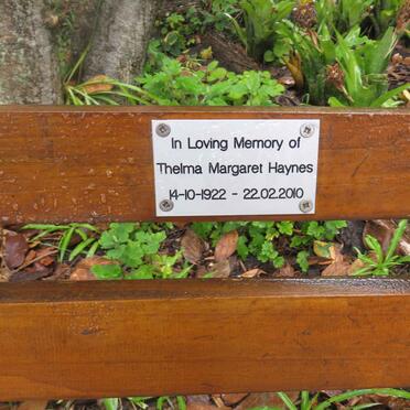 HAYNES Thelma Margaret 1922-2010