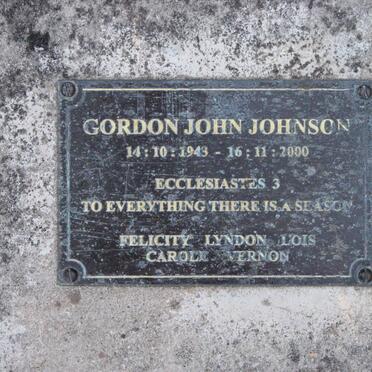JOHNSON Gordon John 1943-2000