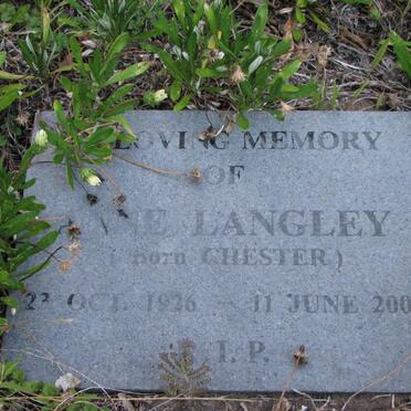 LANGLEY Anne nee CHESTER 1926-2007 