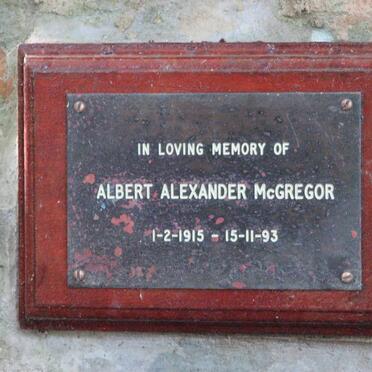McGREGOR Albert Alexander 1915-1993