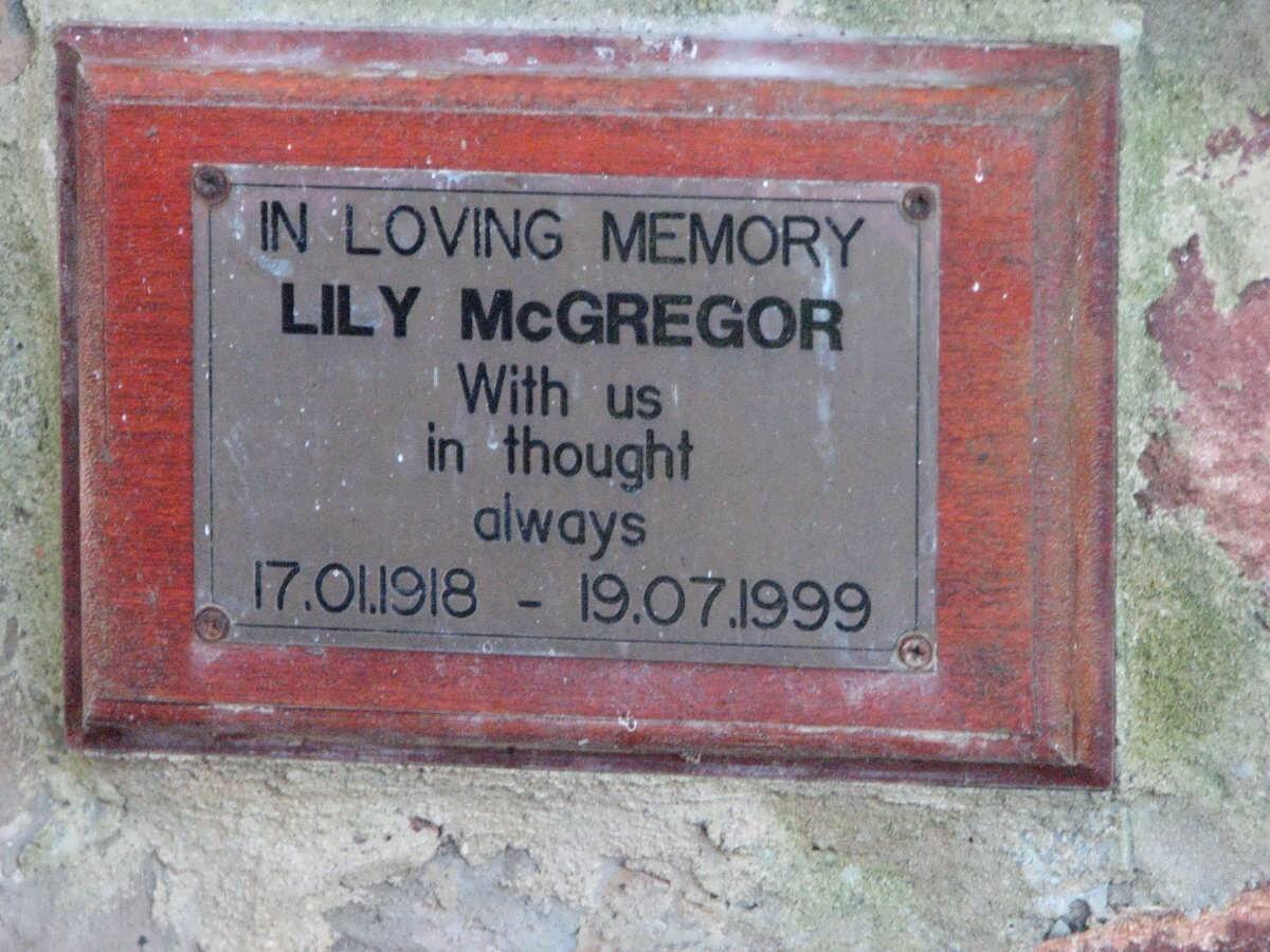 McGREGOR Lily 1918-1999 