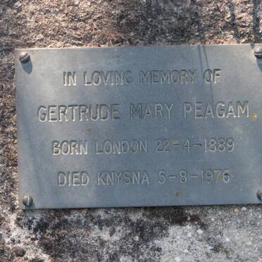PEAGAM Gertrude Mary 1889-1976
