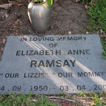 RAMSAY Elizabeth Anne 1950-2006