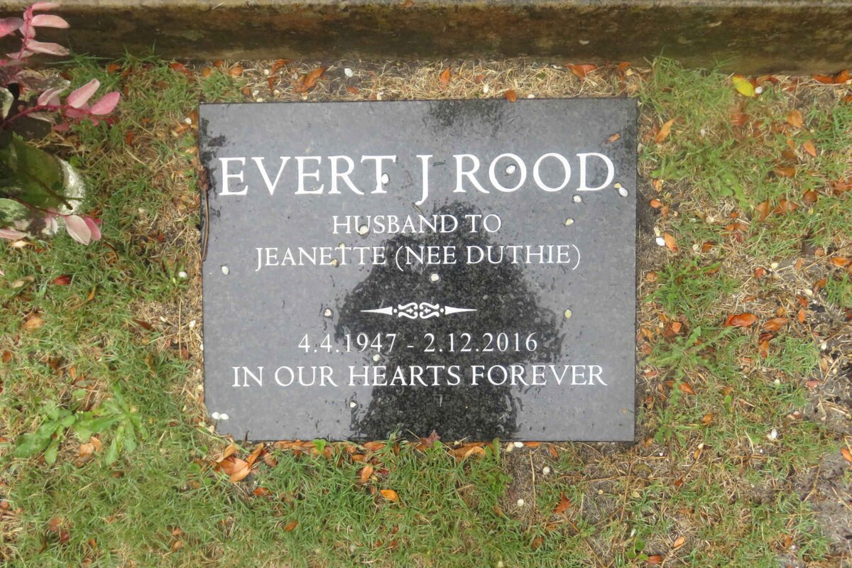 ROOD Evert J. 1947-2016