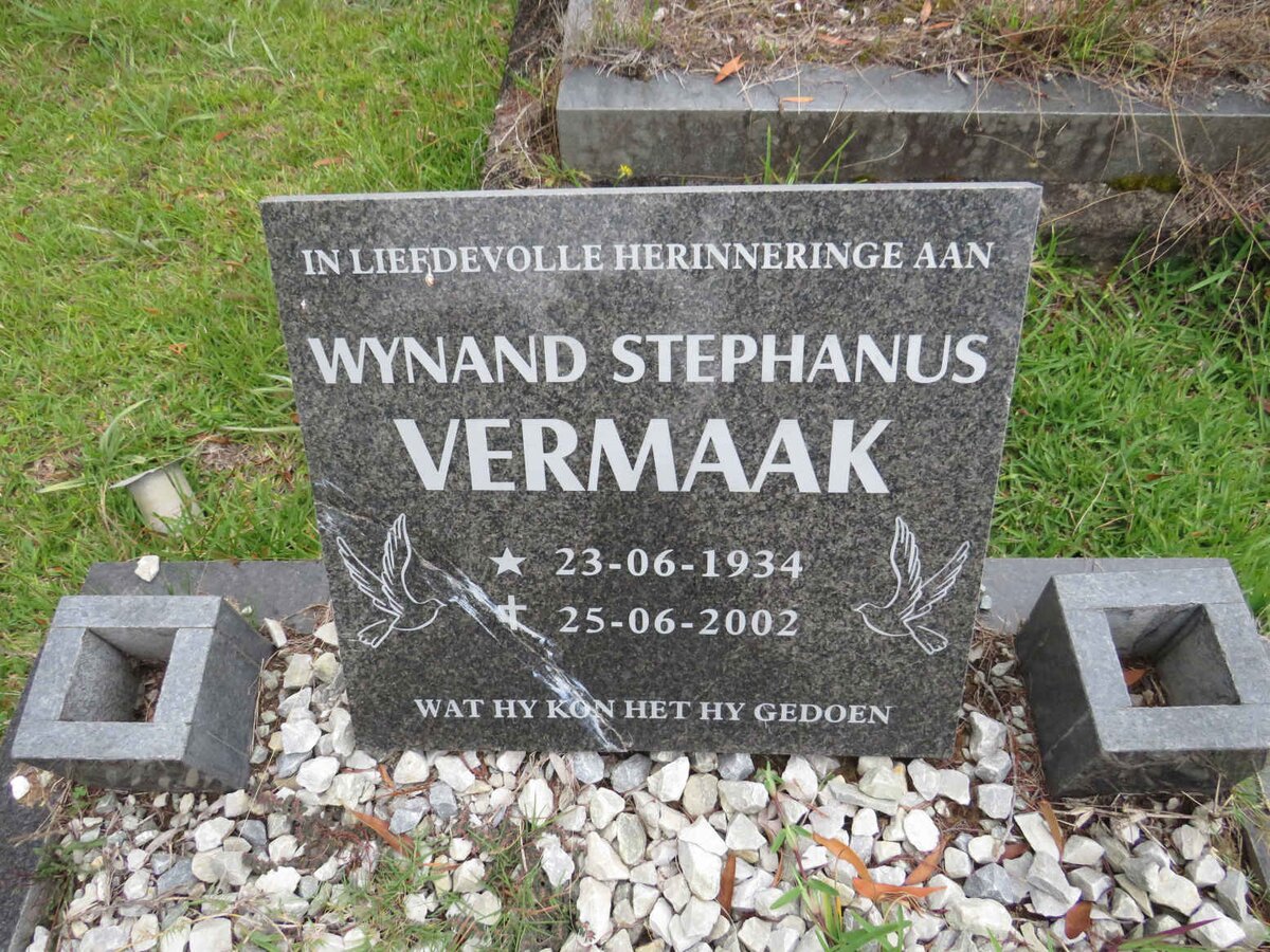 VERMAAK Wynand Stephanus 1934-2002