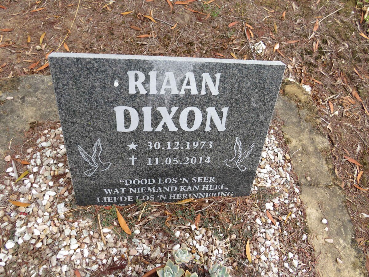 DIXON Riaan 1973-2014