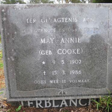 TERBLANCHE May Annie nee COOKE 1902-1986