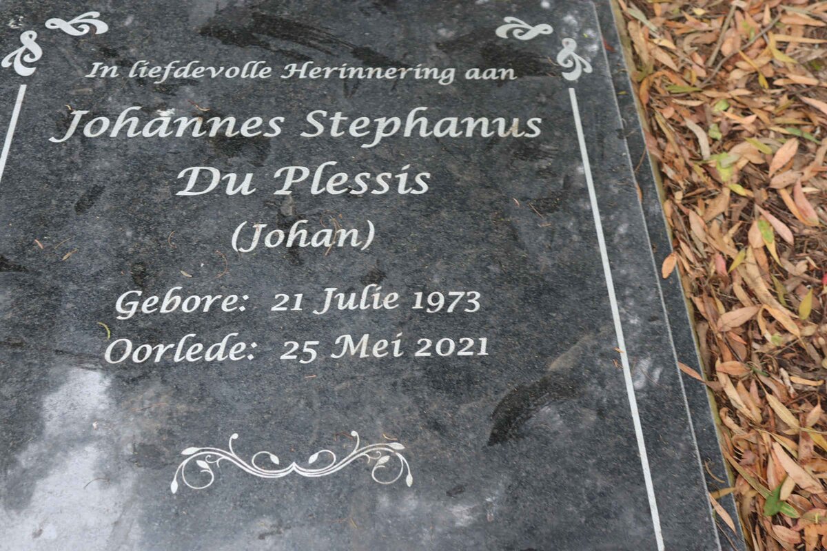 PLESSIS Johannes Stephanus, du 1973-2021