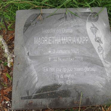 KAPP Magrietha Maria 1925-2008
