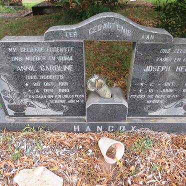 HANCOX Joseph Henry 1893-1992 & Annie Caroline ROBERTS 1901-1980