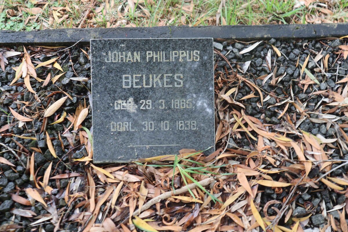 BEUKES Johan Philippus 1865-1938