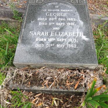 COOKE George 1852-1931 & Sarah Elizabeth 1871-1952