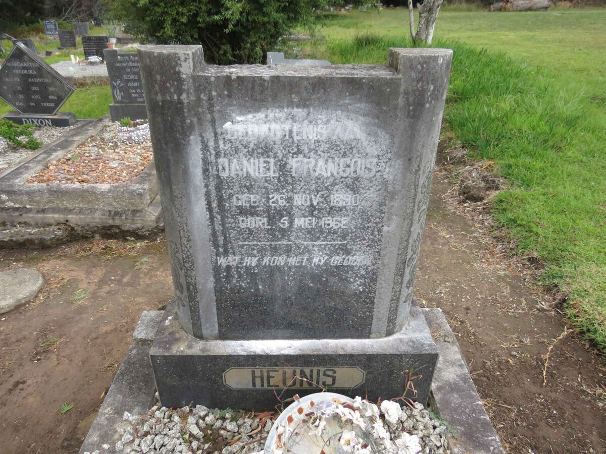 HEUNIS Daniel Francois 1890-1962