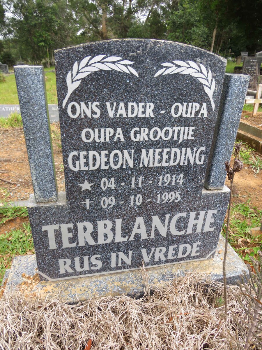 TERBLANCHE Gedeon Meeding 1914-1995