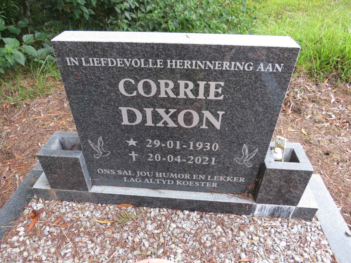 DIXON Corrie 1930-2021