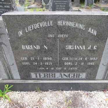 TERBLANCHE Barend N. 1890-1971 & Susanna J.C. 1892-1945