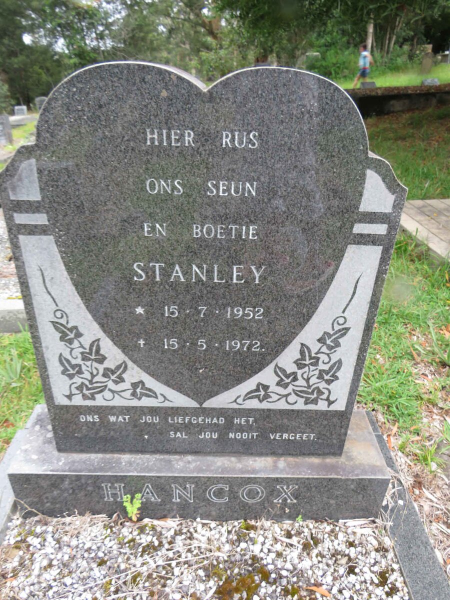 HANCOX Stanley 1952-1972