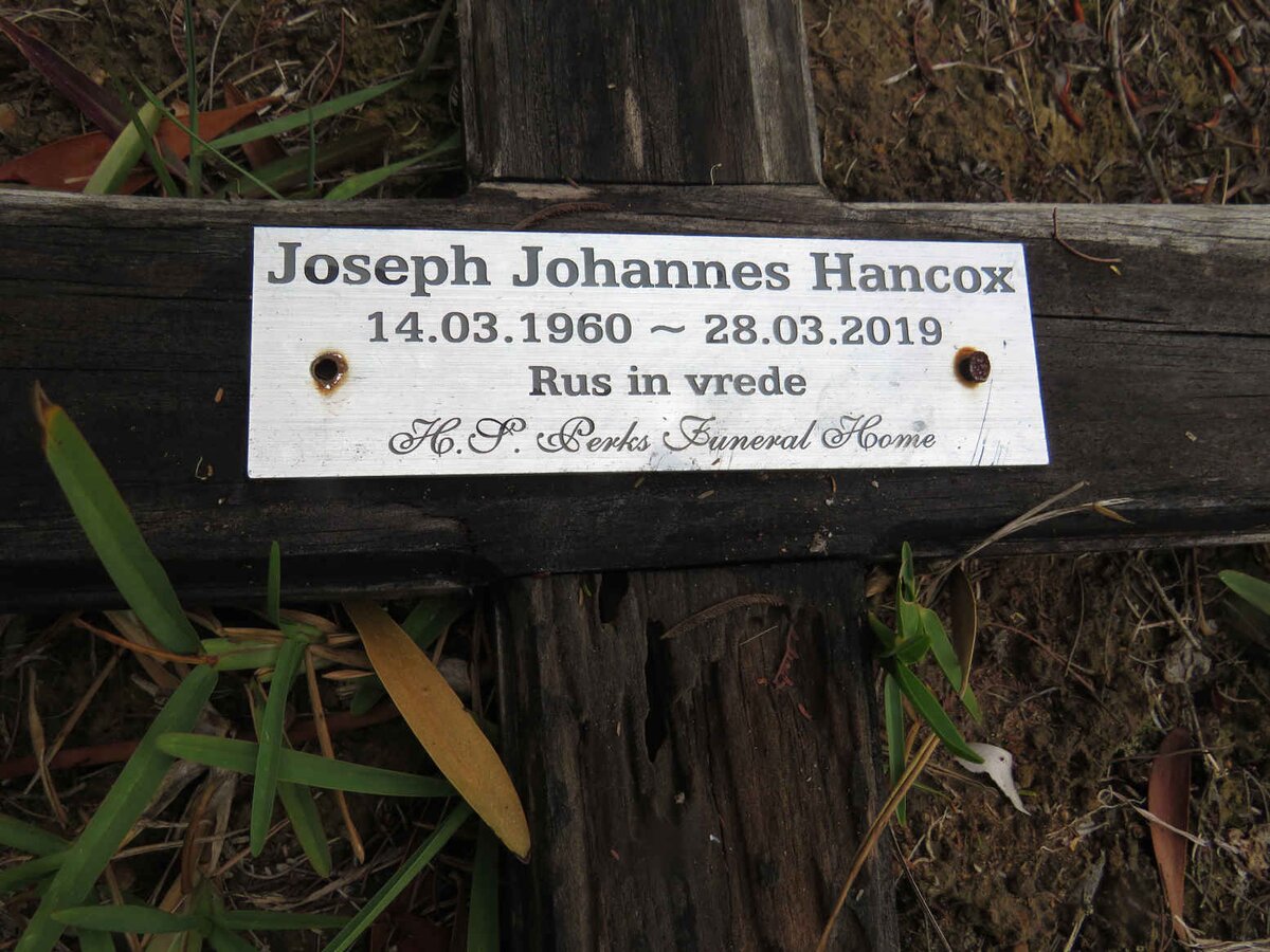 HANCOX Joseph Johannes 1960-2019