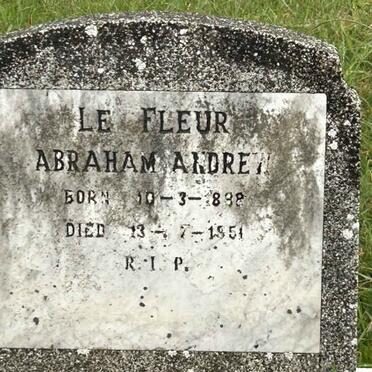 FLEUR Abraham Andrew, le 1888-1951