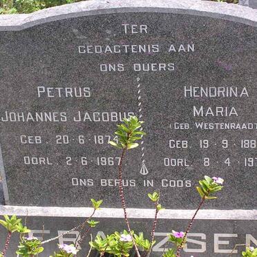 FRANZSEN Petrus Johannes Jacobus 1874-1967 &amp; Hendrina Maria WESTENRAADT 1887-1975