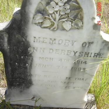 DERBYSHIRE Mary Ann 1814-1882