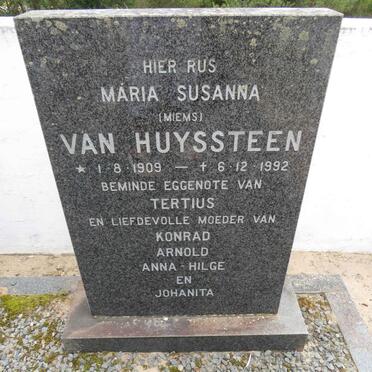 HUYSSTEEN Maria Susanna, van 1909-1992
