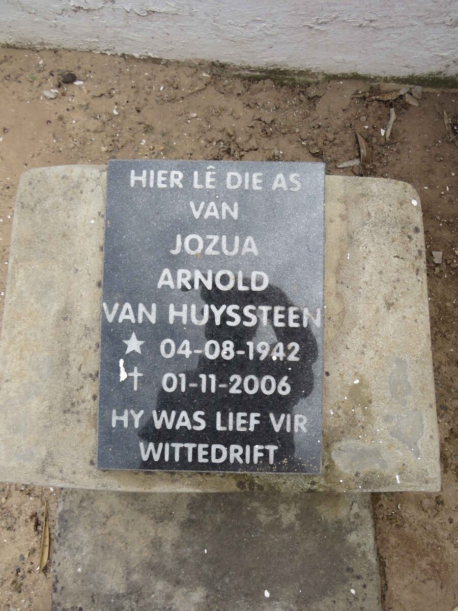 HUYSSTEEN Jozua Arnold, van 1942-2006
