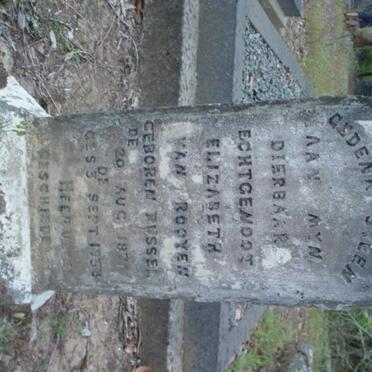 ROOYEN Elizabeth, van nee RUSSEL 1870-1953