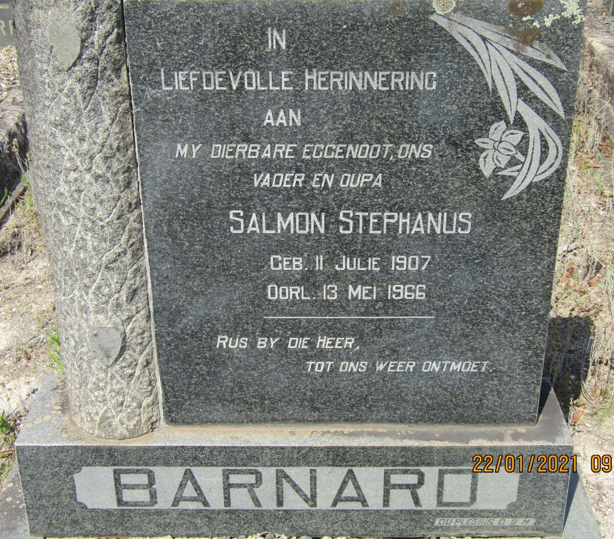 BARNARD Salmon Stephanus 1907-1966