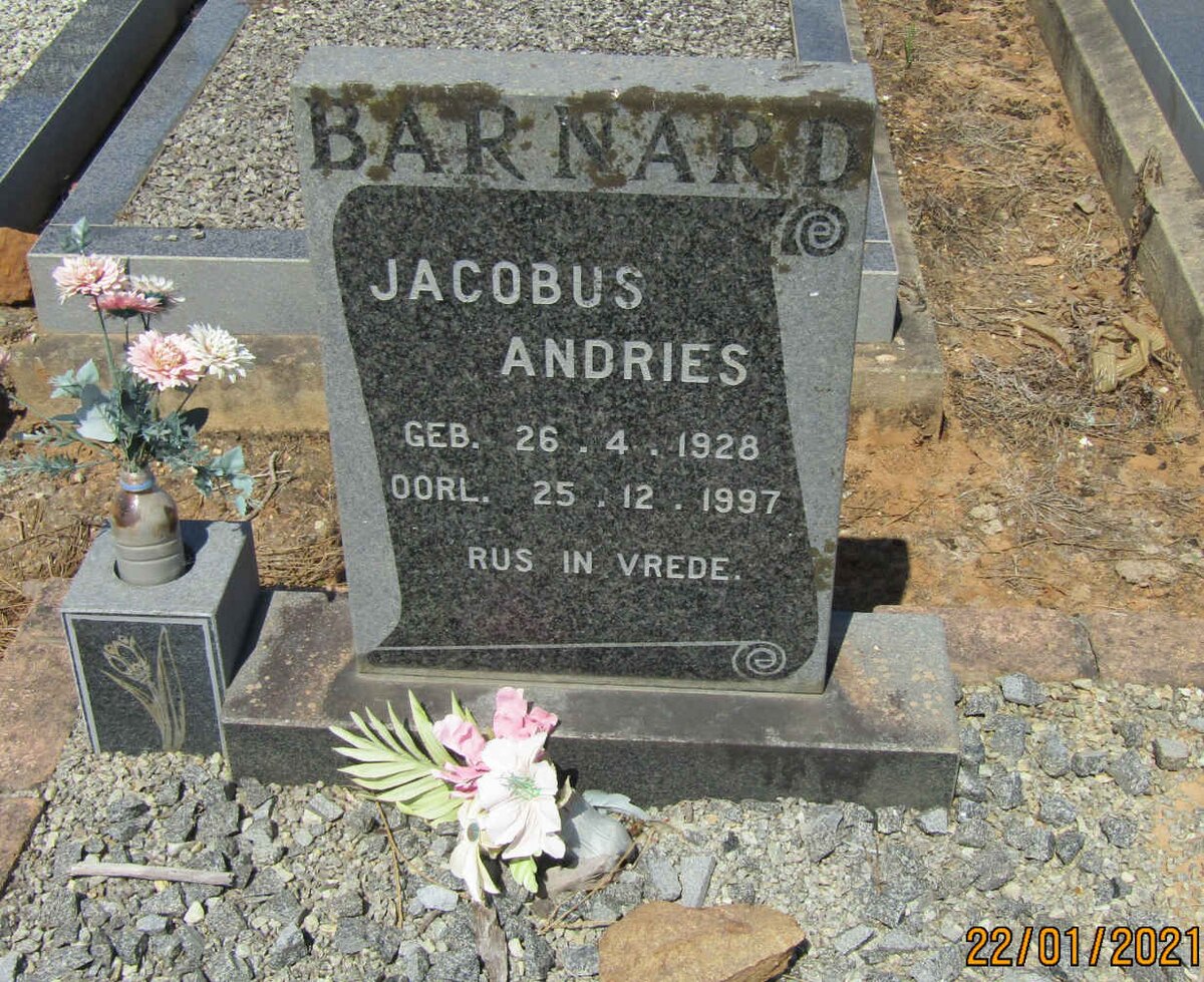 BARNARD Jacobus Andries 1928-1997