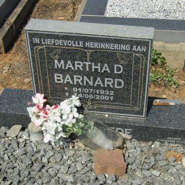BARNARD Martha D. 1932-2001