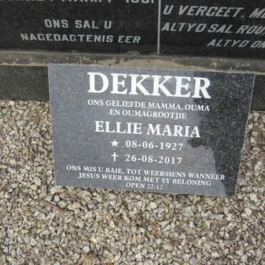 DEKKER Ellie Maria 1927-2017