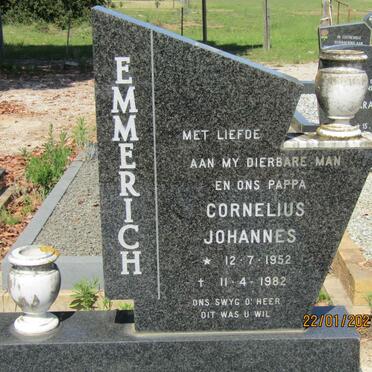 EMMERICH Cornelius Johannes 1952-1982