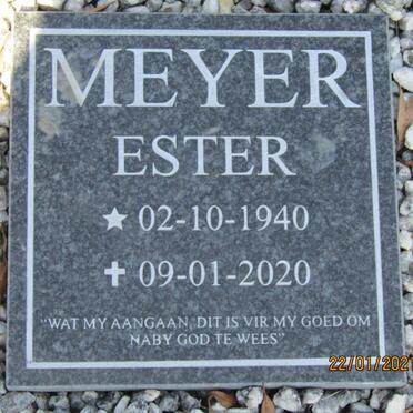 MEYER Ester 1940-2020
