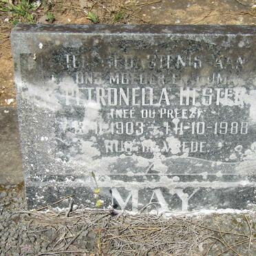 MAY Petronella Hester nee DU PREEZ 1903-1988