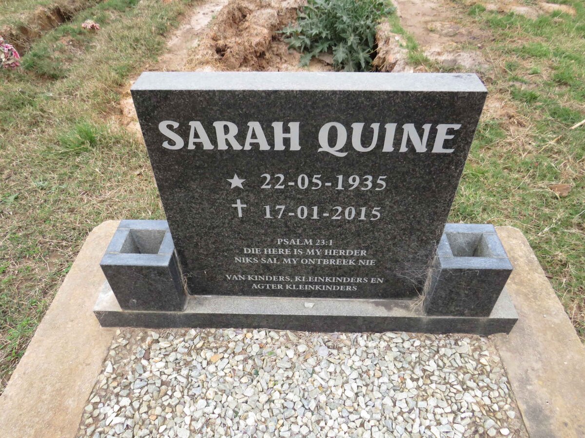 QUINE Sarah 1935-2015
