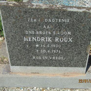 ROUX Hendrik 1930-1971