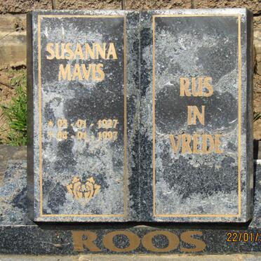 ROOS Susanna Mavis 1927-1997