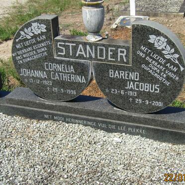 STANDER Barend Jacobus 1913-2001 &amp; Cornelia Johanna Catherina 1923-1996