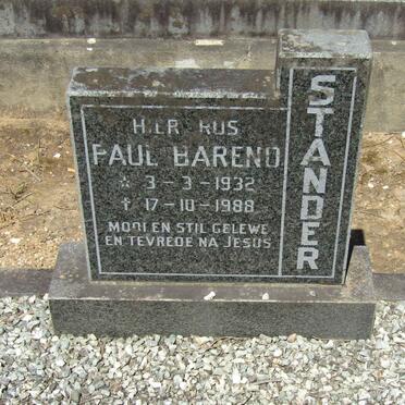 STANDER Paul Barend 1932-1988