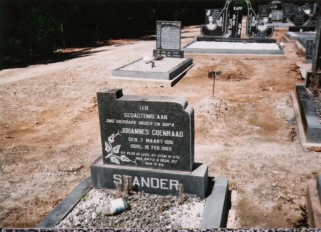 STANDER Johannes Coenraad 1891-1969