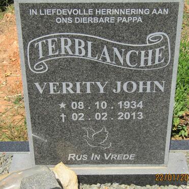 TERBLANCHE Verity John 1934-2013
