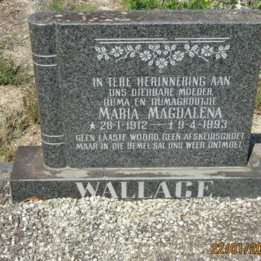 WALLACE Maria Magdalena 1912-1993