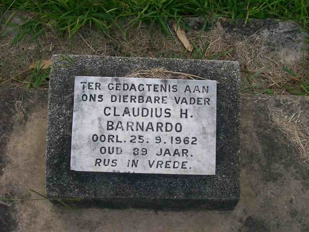 BARNARDO Claudius H. -1962