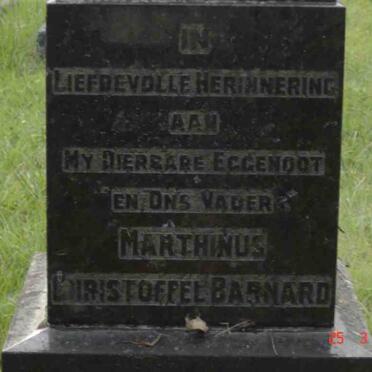 BARNARD Marthinus Christoffel 1862-1935