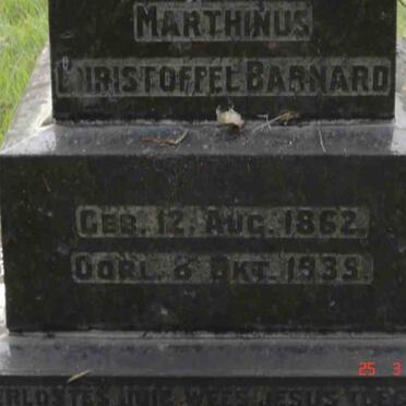 BARNARD Marthinus Christoffel 1862-1935