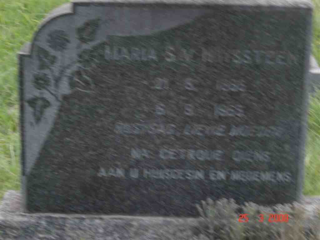 HUYSSTEEN Maria S., van ??-??